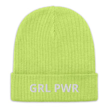 Load image into Gallery viewer, Girl Power Ribbed Knit Beanie