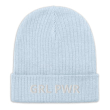 Load image into Gallery viewer, Girl Power Ribbed Knit Beanie
